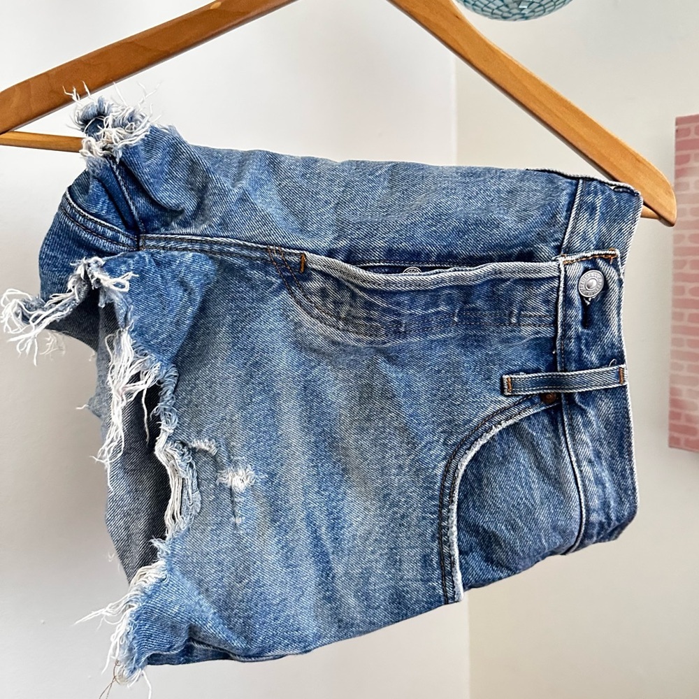 Levi's Classic Blue Jeans with Tan Leather Patch